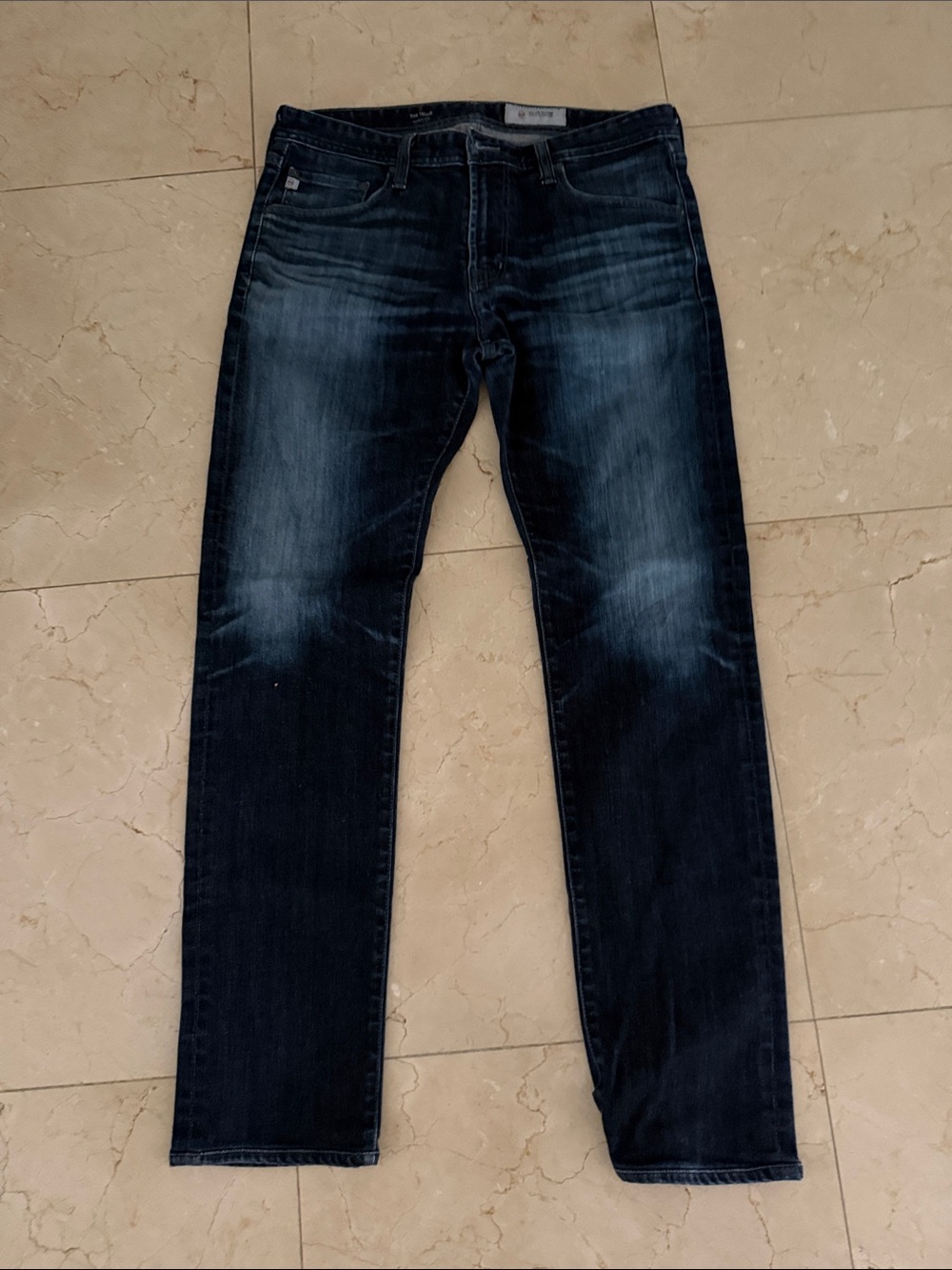 AG denim .The Tellis Men's Dark Wash Slim Straight Jeans - Blue